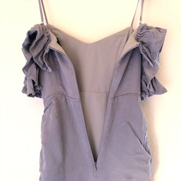 Majorelle Cold Shoulder Ruffle Gown Maxi Dress XS - Picture 9 of 13